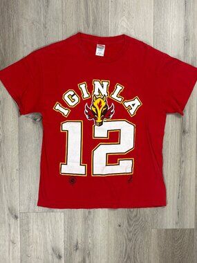 NHL Calgary Flames Jarome Iginla Blasty #12 L Vintage Tennesse River T-Shirt